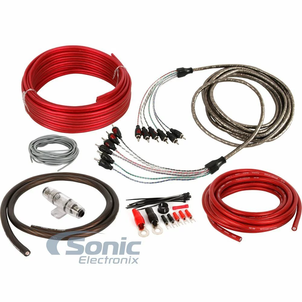 DS18 CANDY-X5B + Free Belva BAK46 4 Gauge Amp Wiring Kit 2000W Peak (800W RMS) Candy-X Series Full Range Class D 5-Channel Amplifier with Bass Remote