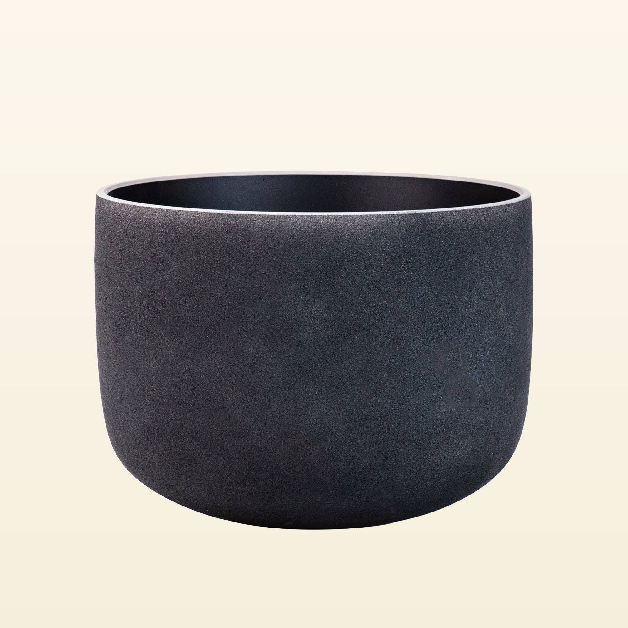 TOPFUND Black A Note 440Hz Crystal Singing Bowl Third Eye Chakra with Heavy duty carrying case and Suede Stuck