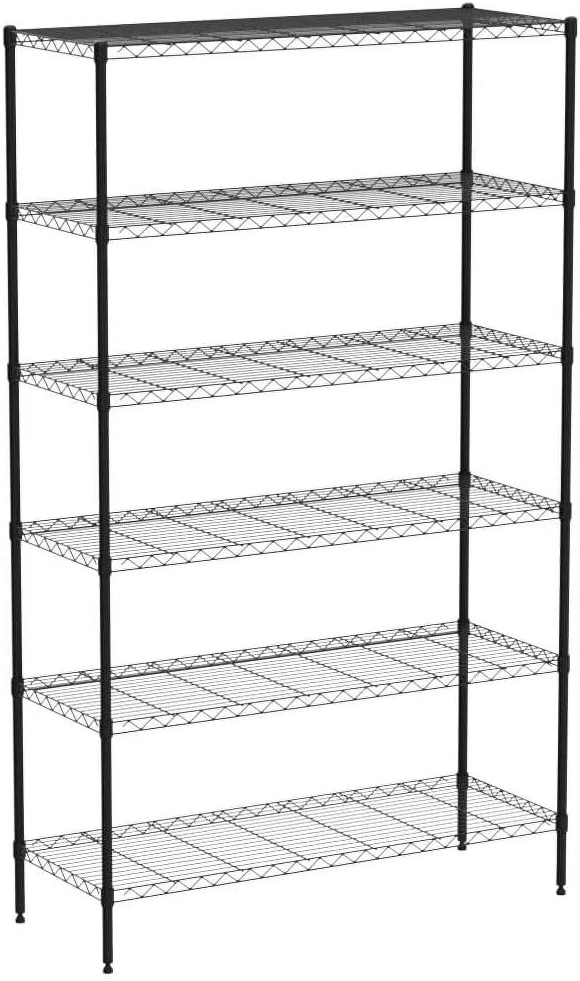 6-Tier Wire Shelving Metal Utility Steel Storage Shelves for Garage Kitchen Living Room 42