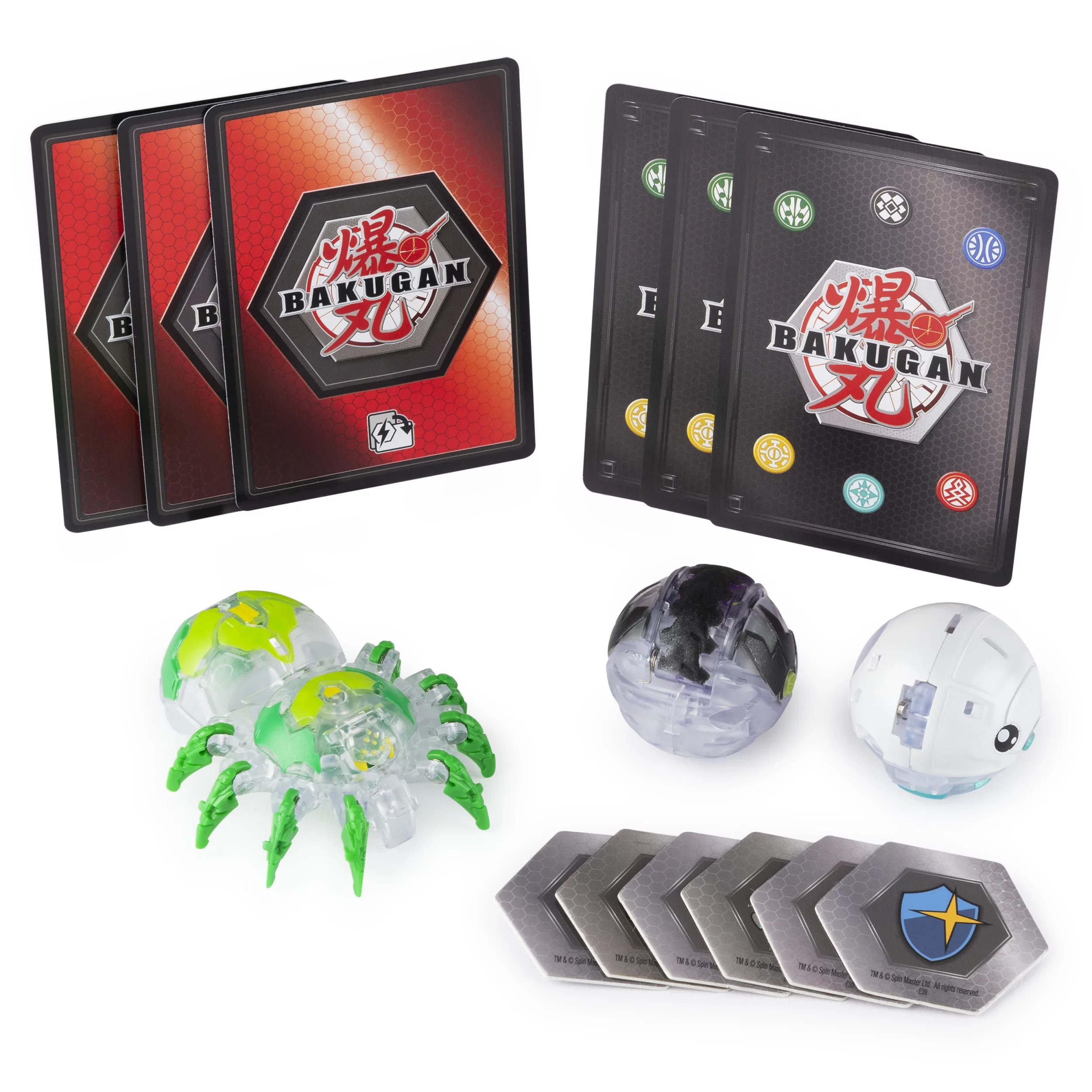 Bakugan Starter Pack 3-Pack, Diamond Webam, Collectible Action Figures with Trading Card, for Ages 6 and up