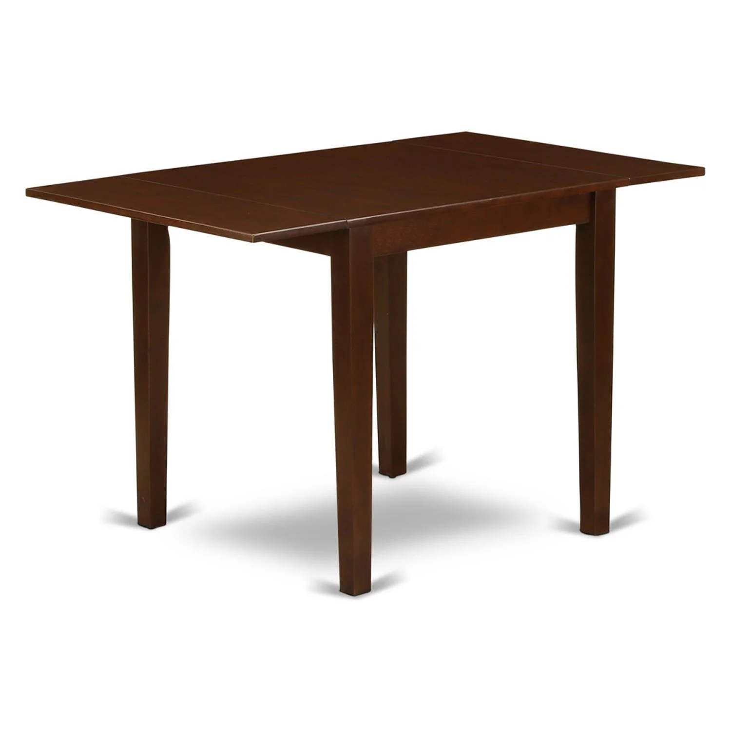 HomeStock Seaside Serenity Dining Set 5 Pc - 4 Dining Room Chairs And A Dining Room Table - Mahogany Finish Solid Wood - Brown Color Linen Fabric