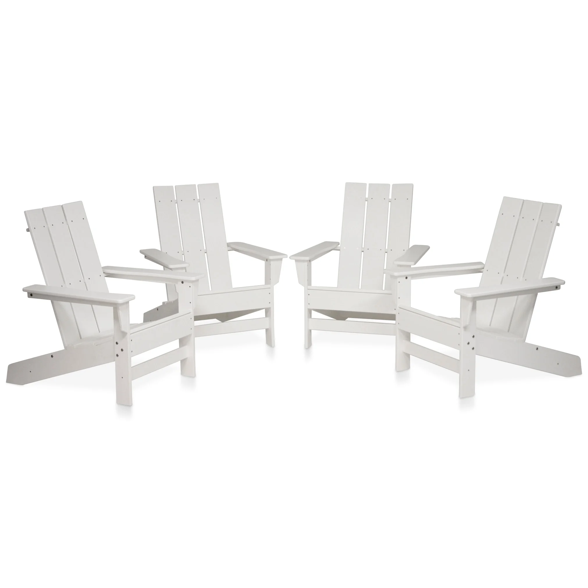 Havenside Home Hawkesbury Recycled Plastic Adirondack Chair (Set of 4) by  Chocolate