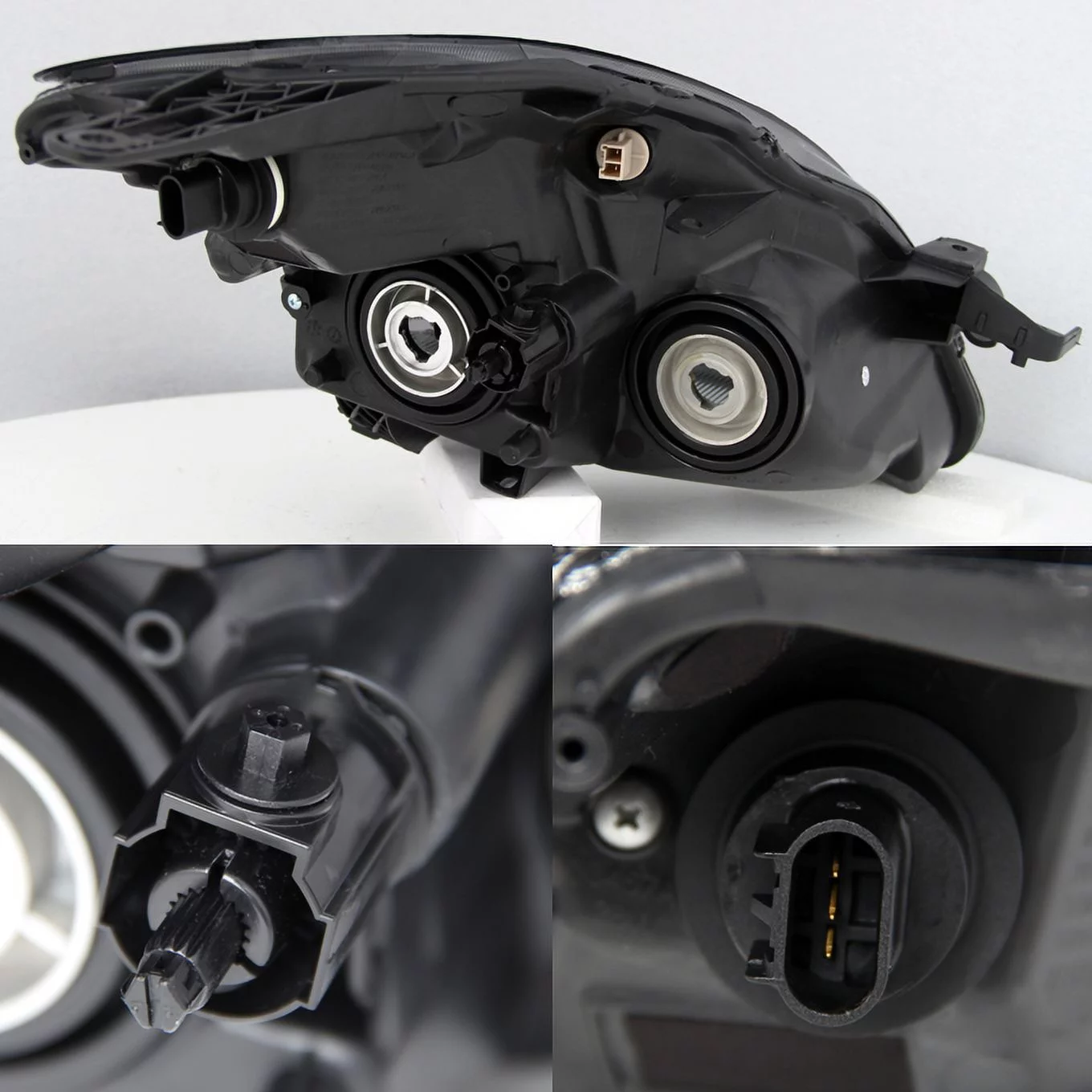 AKKON - Fits Altima 4 Door Sedan Base|S|SL|SE Black Headlights + Black Tail Lights Left & Right Replacement