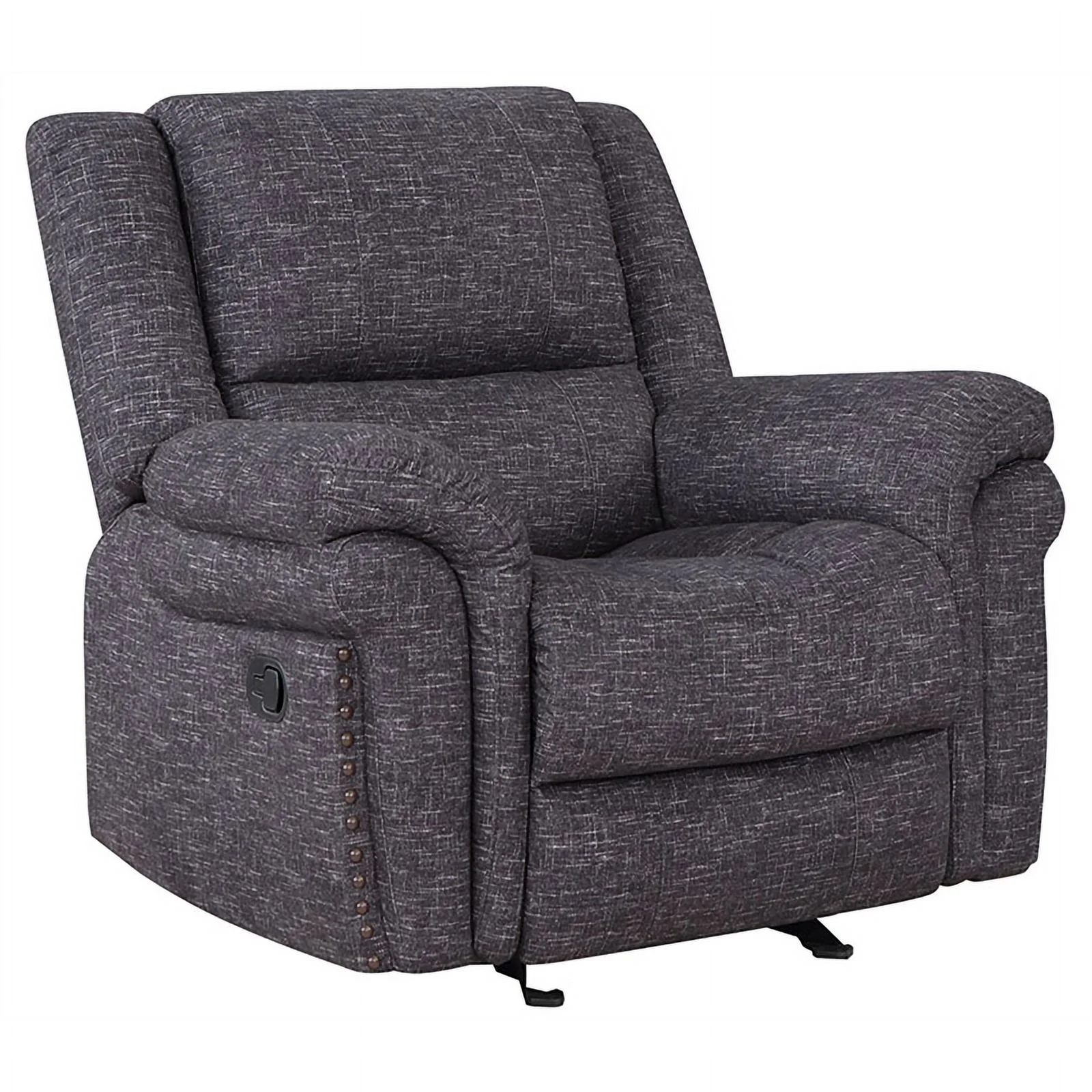 Pemberly Row Modern / Contemporary Padded Recliner in Gray Finish