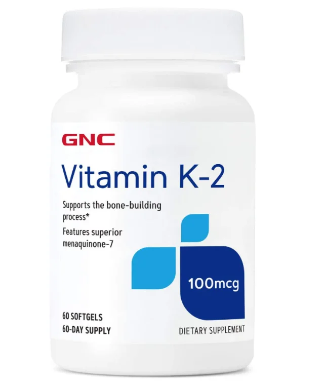 GNC Vitamin K-2 100mcg 60 Softgels/ 60 Day Supply