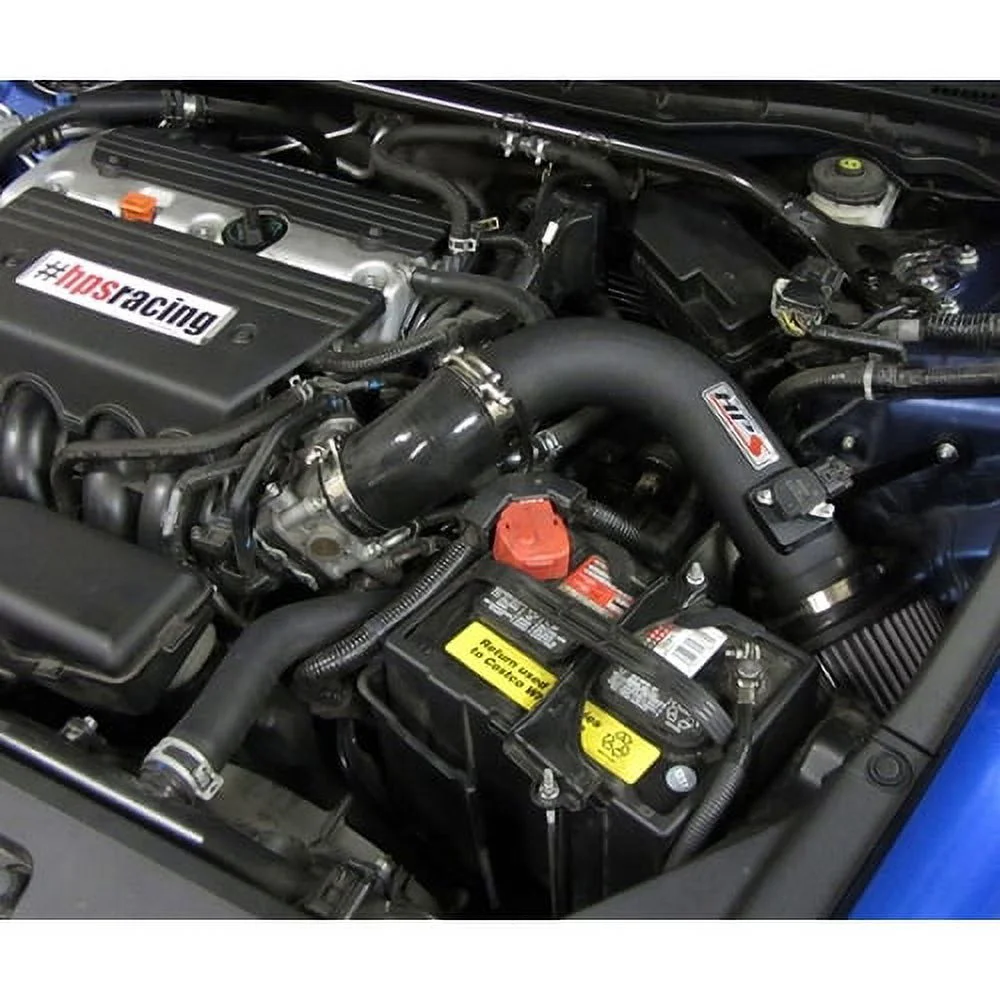 HPS Performance Black Shortram Cool Air Intake Kit Compatible for 2008-2012 Honda Accord 2.4L 8th Gen, 827-105WB