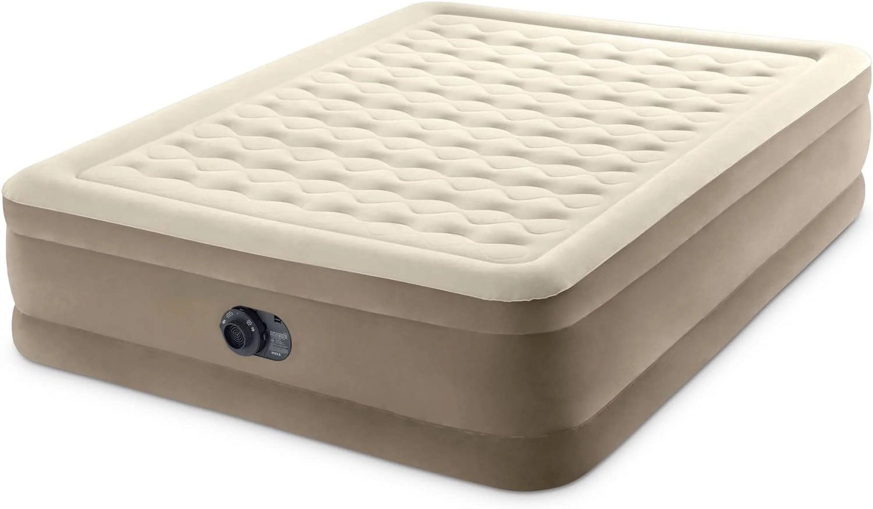 64427ED Dura-Beam Delux Ultra Plush Fiber-Tech Inflatable Air Mattress with Built-in Electric Pump, 18