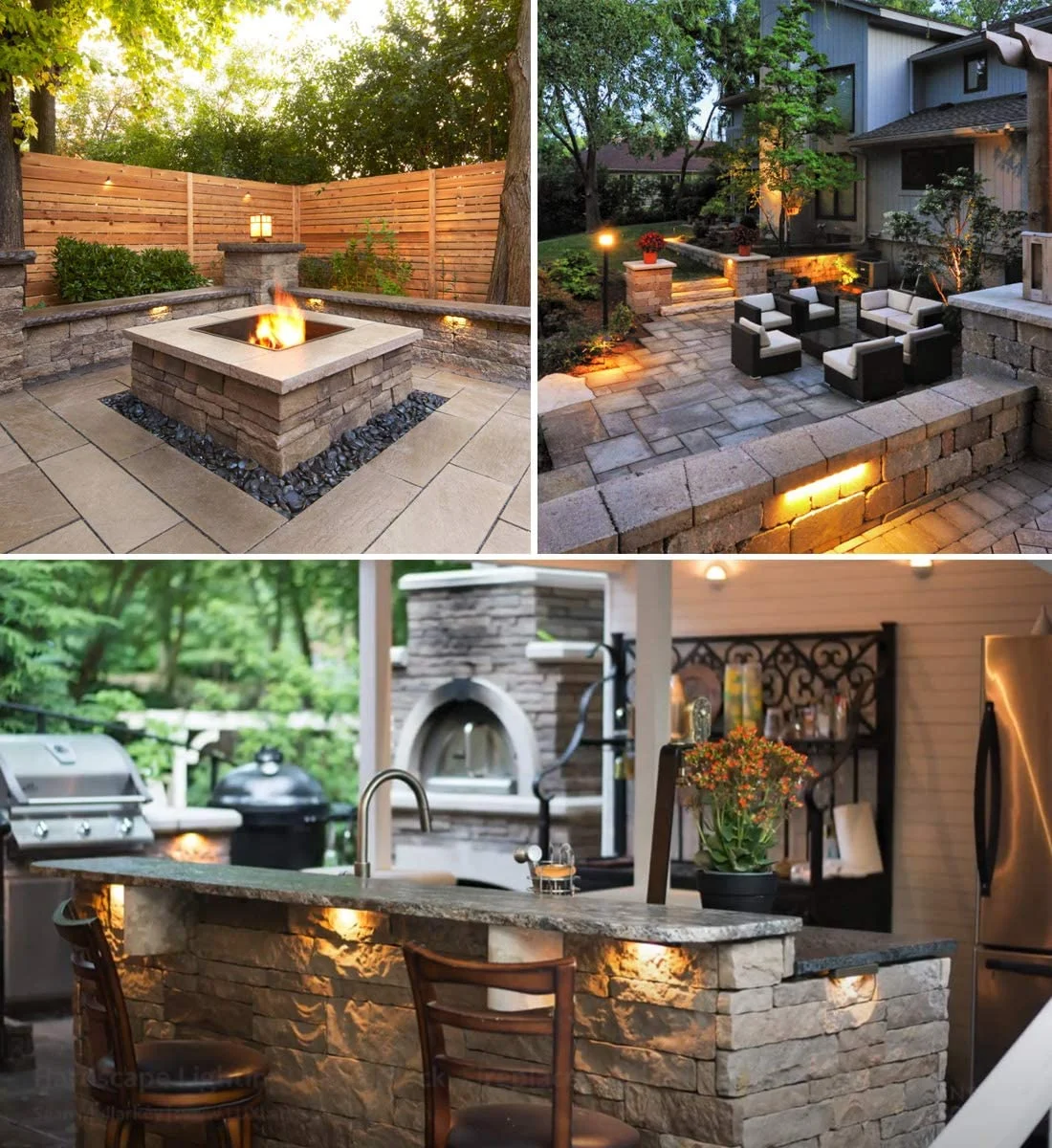 LIANMEI Update 7 Inch Retaining Wall Lights- 8-Pack 4W LED Hardscape Paver Lights, 12V AC/DC Low Voltage Landscape Lighting, 2700K Soft White, IP65 Waterproof, UL Listed Cord for Step Deck Accent