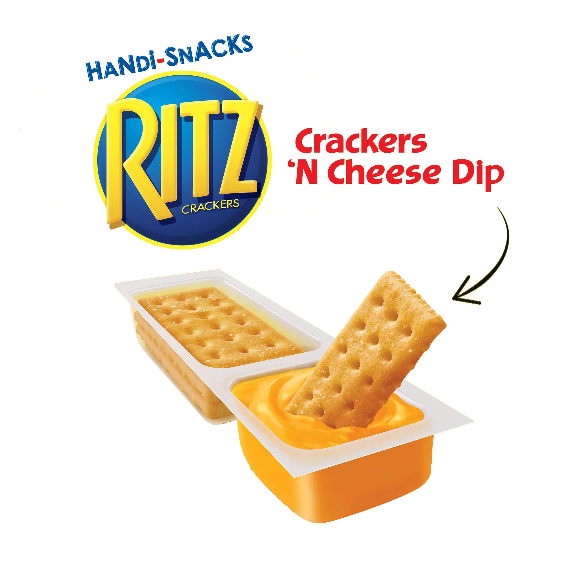 Handi-Snacks Ritz Crackers ,N Cheesy Dip Snack Packs, 6 Snack Packs