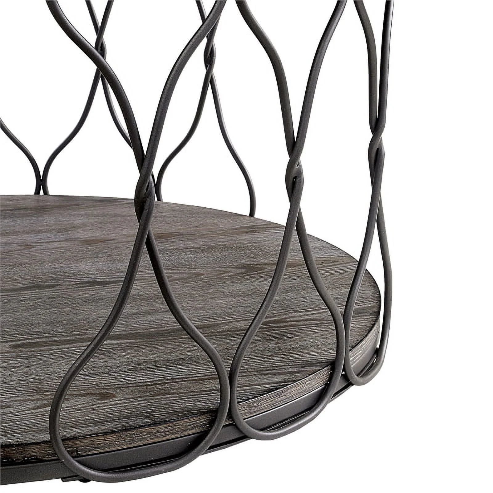 Bowery Hill Modern Wood 1-Shelf End Table in Weathered Gray