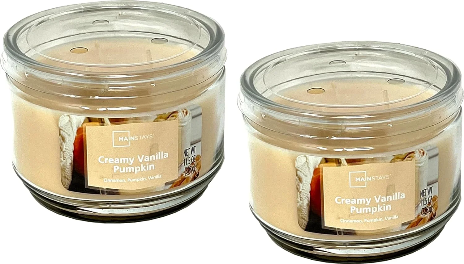 s 11.5Oz Scented Candle 2-Pack (Creamy Vanilla Pumpkin)