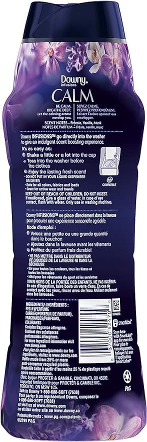 Downy Infusions Laundry Scent Booster Beads for Washer, Calm, Lavender & Vanilla Bean, 20.1 oz
