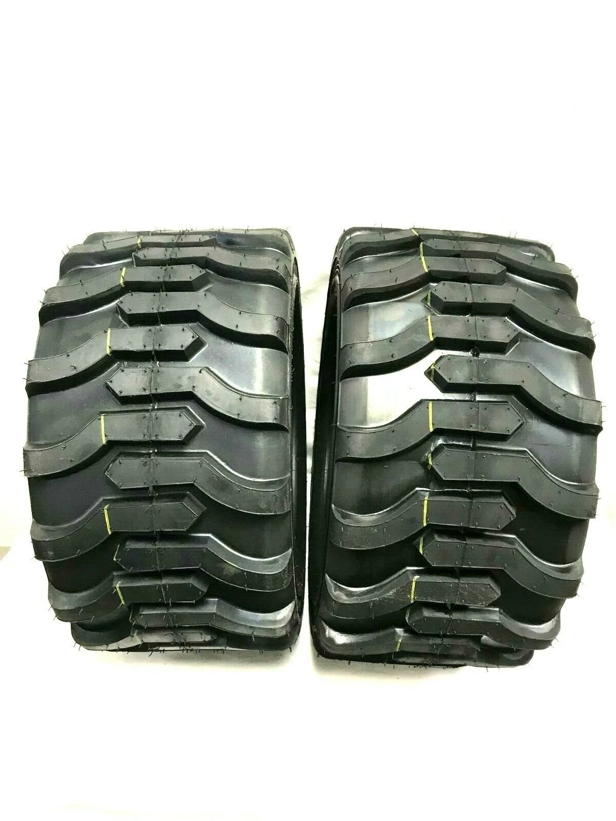 Two-18x8.50-10 Lawn Tractor Mower Tires Lug R-4 R4 Skid Steer 18x8.5-10 Bar