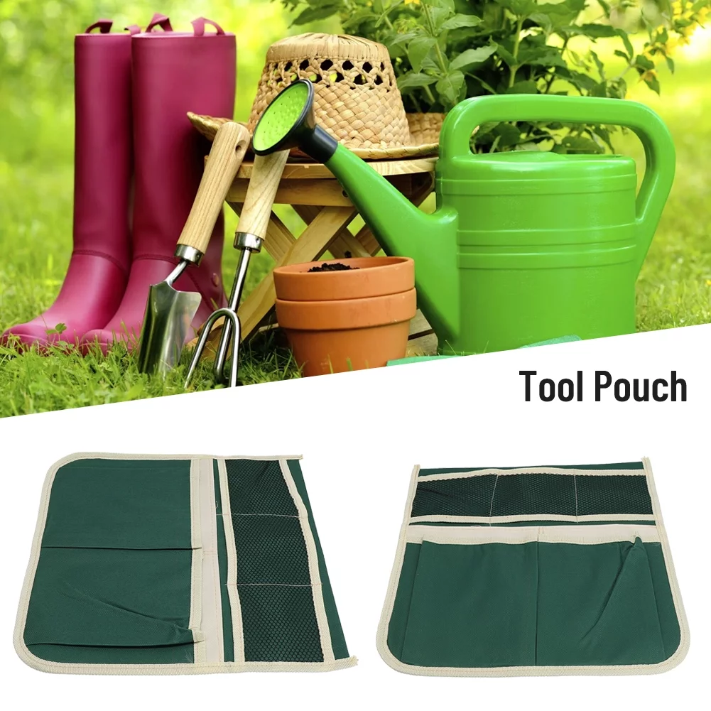 Garden Foldable Kneeler Stool Tool Bag Outdoor Work Portable Storage Pouch