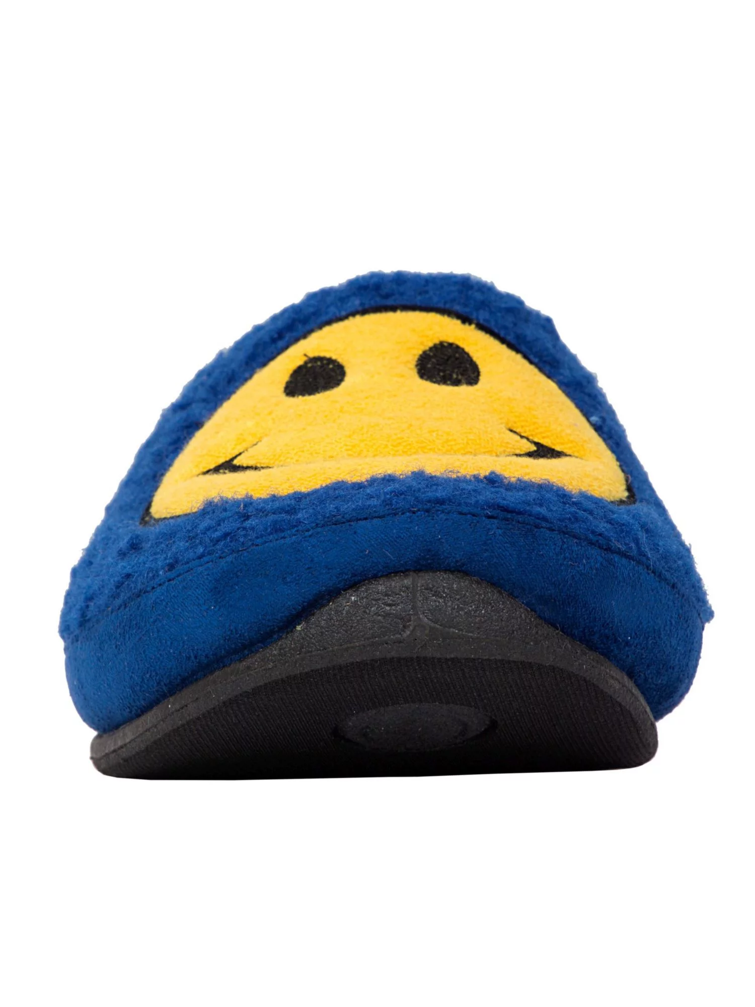 DEER STAGS SLIPPEROOZ Mens Blue Smiley Face Cushioned Round Toe Slip On Slippers Shoes 10 M