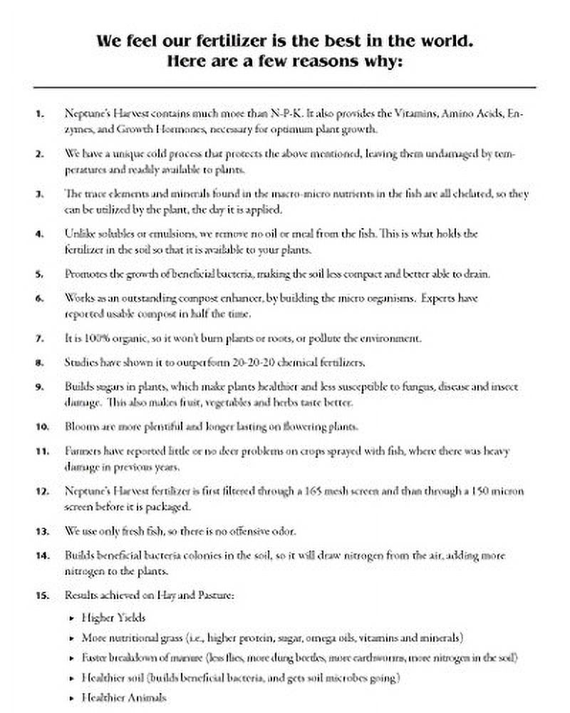 Fish Fertilizer Neptune's Harvest