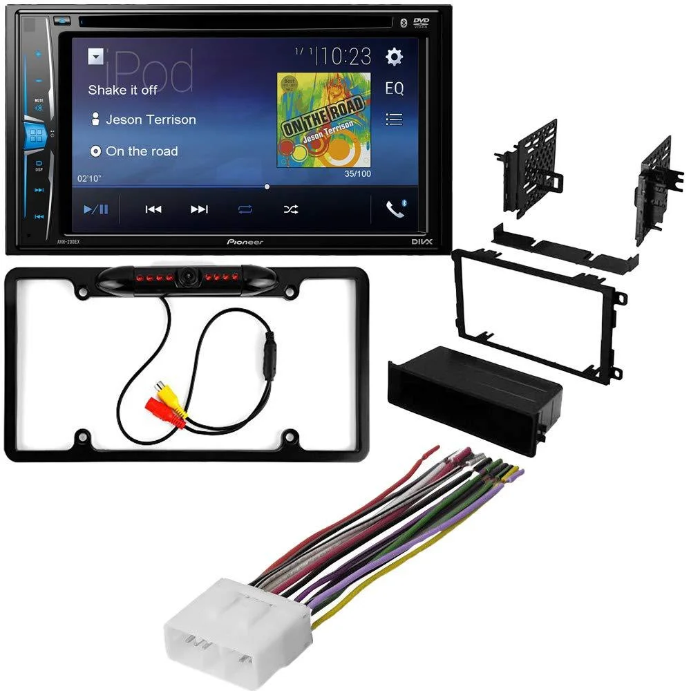 KIT2424 Bundle with Pioneer Multimedia DVD Car Stereo and Installation Kit - for 1996-1998 Suzuki Sidekick / Bluetooth Touchscreen, Backup Camera, Double Din Mounting Dash Kit