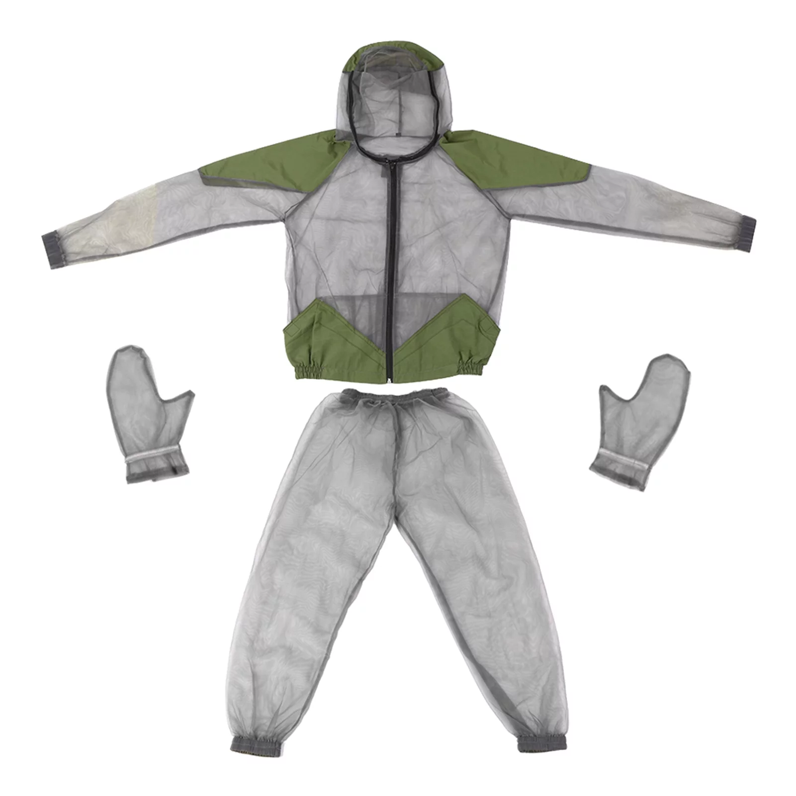 Mosquito Repellent Suit Bug Jacket Mesh Hooded Suits Fishing Camping Jacket Protective Mesh Shirt Gloves Pants