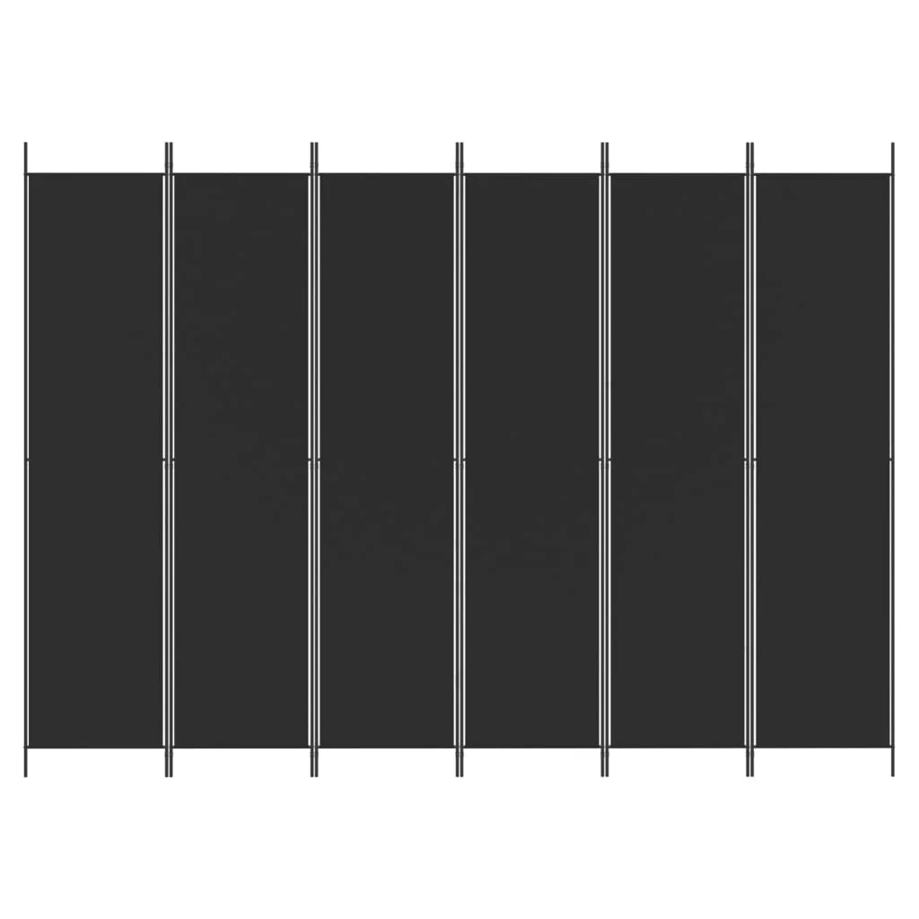 Anself 6-Panel Room Divider Black 118.1