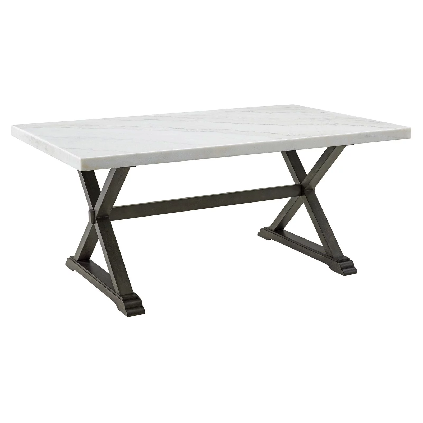 Picket House Furnishings Landon Marble Top Dining Table in White