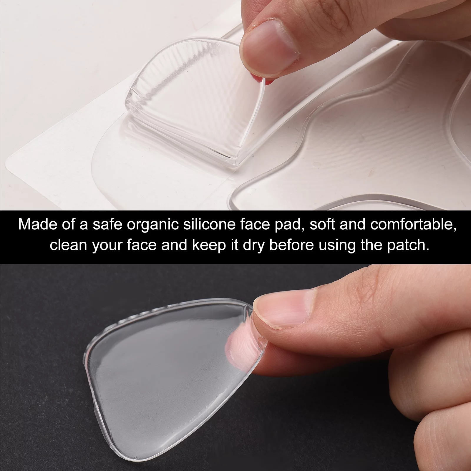 Walmeck 16PCS Face Wrinkle Patches Reusable Forehead Wrinkle Patches Smoothing and Reducing Silicone Patches for Eye Face Mouth and Upper Lip Wrinkles