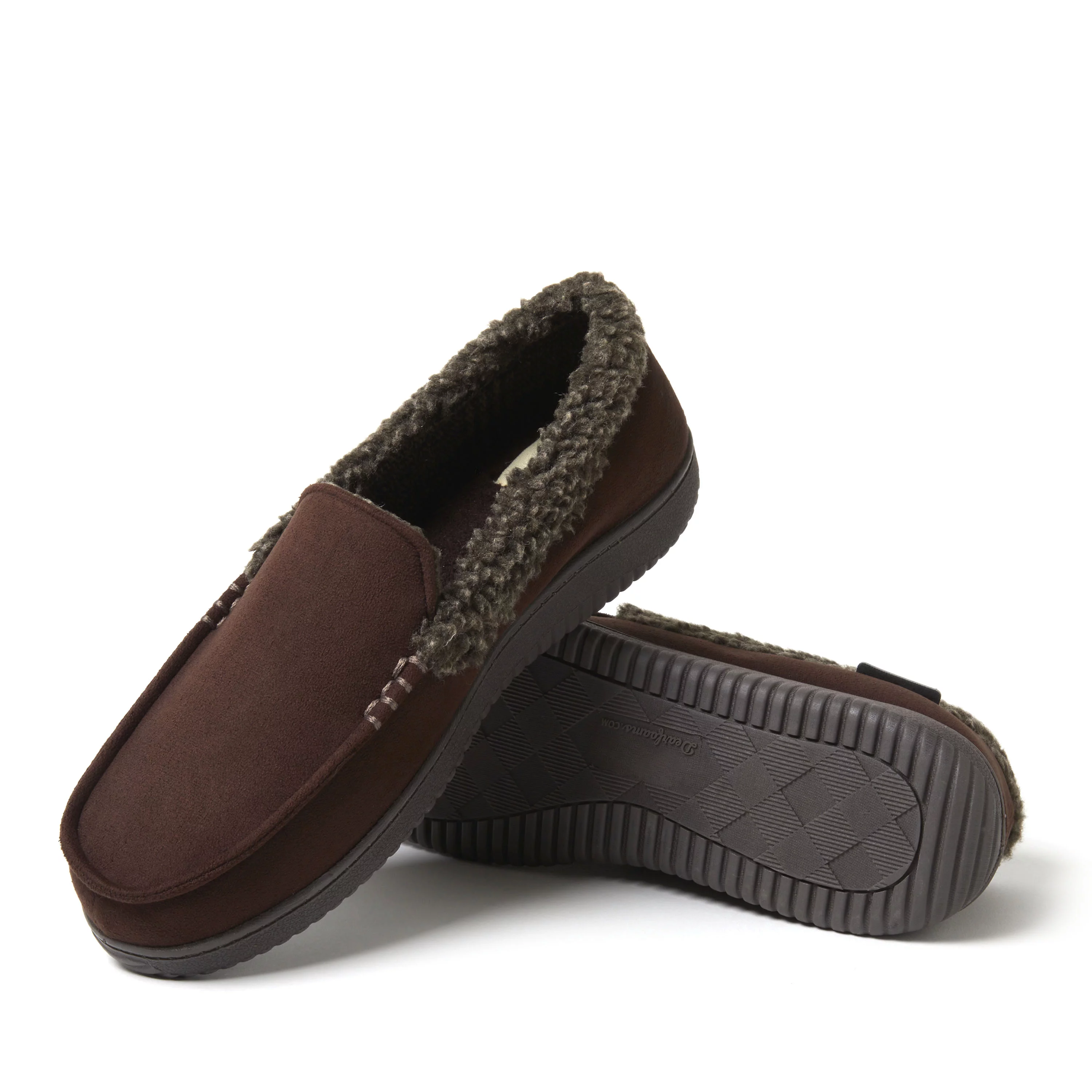 Dearfoams Men's Alexander Microsuede Moccasin Slipper