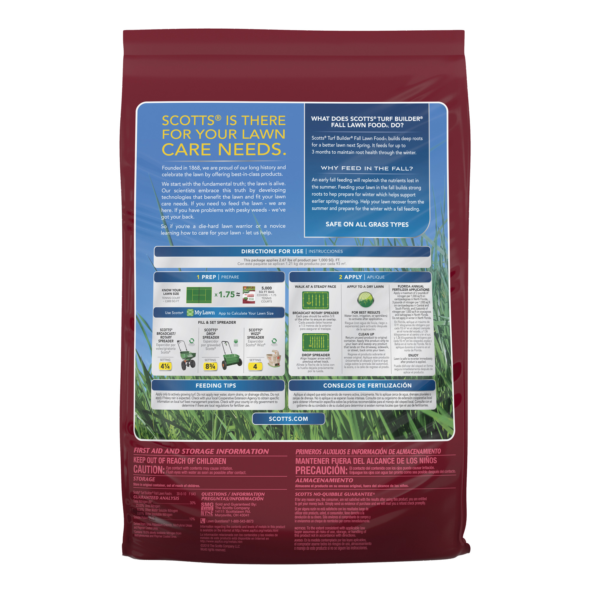 Scotts Turf Builder Fall Lawn FoodFL, 13.33 lb