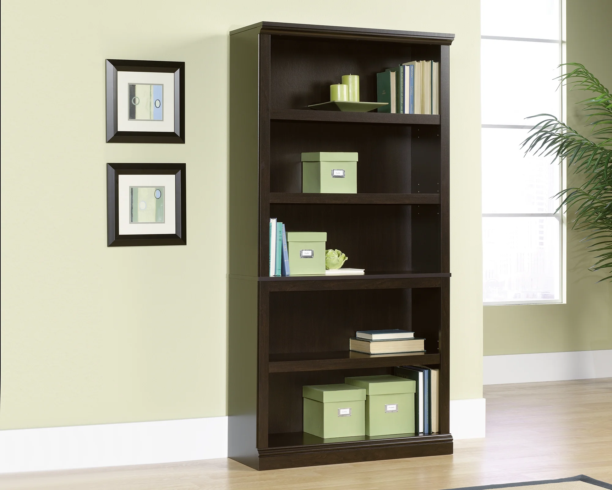 Sauder Select 5-Shelf Bookcase Jamocha Wood