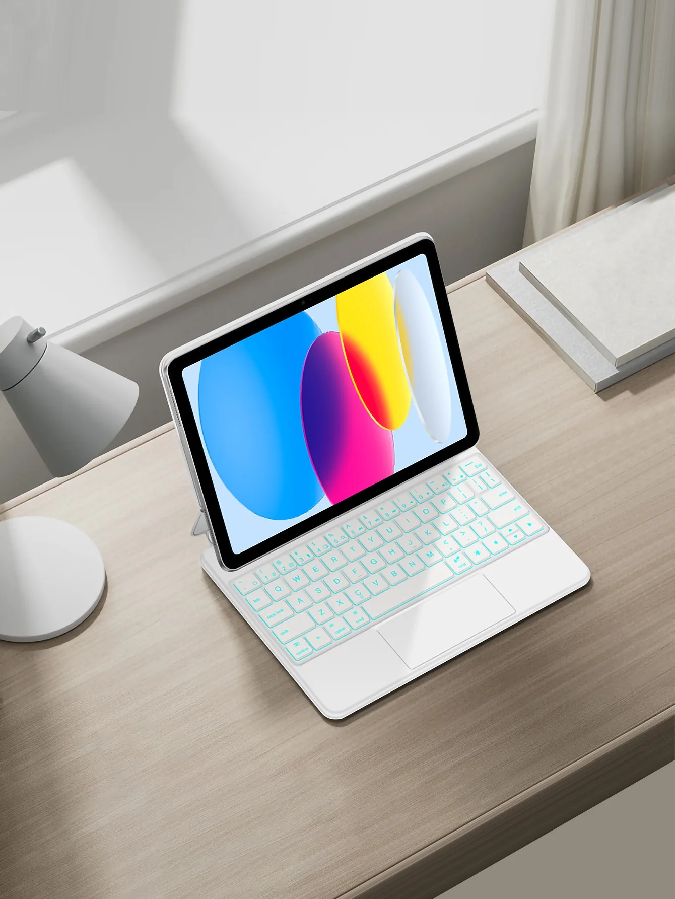 Backlight Magic Keyboard For iPad 10th Generation 10.9 inch 2022 2023 Smart Keyboards Case for ipad10 Cover Tablet Magnetic TrackPad White