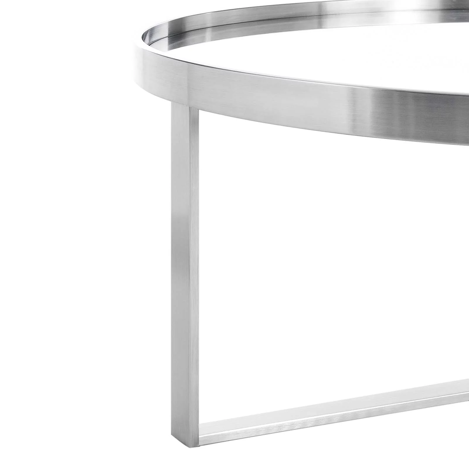 Modway Relay Coffee Table in Silver