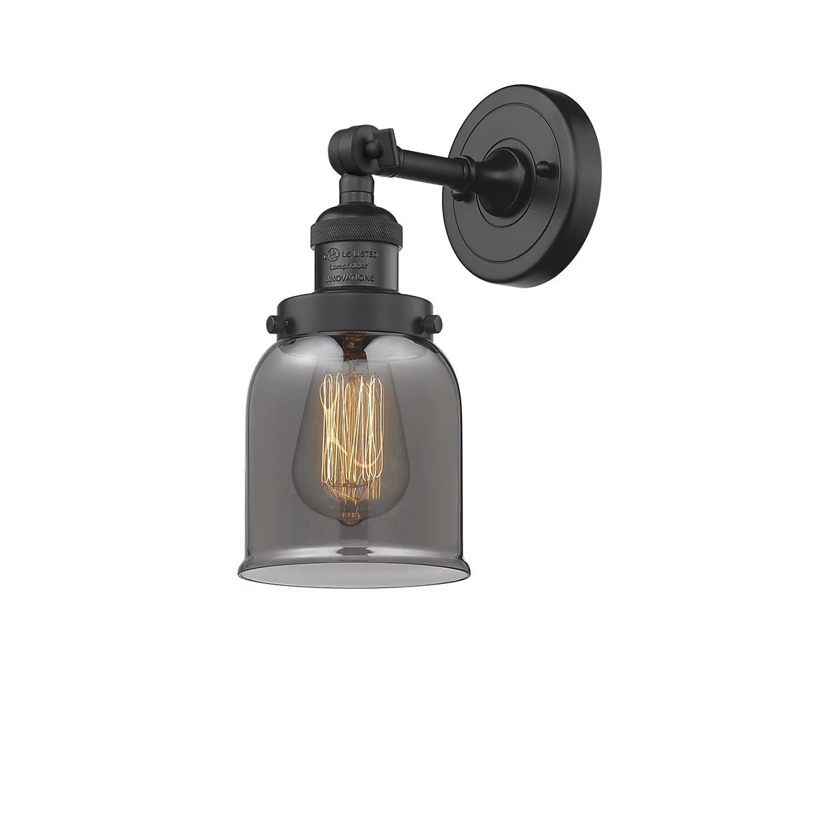 Innovations  203BKG53LED  LED Wall Sconce  Franklin Restoration  Matte Black