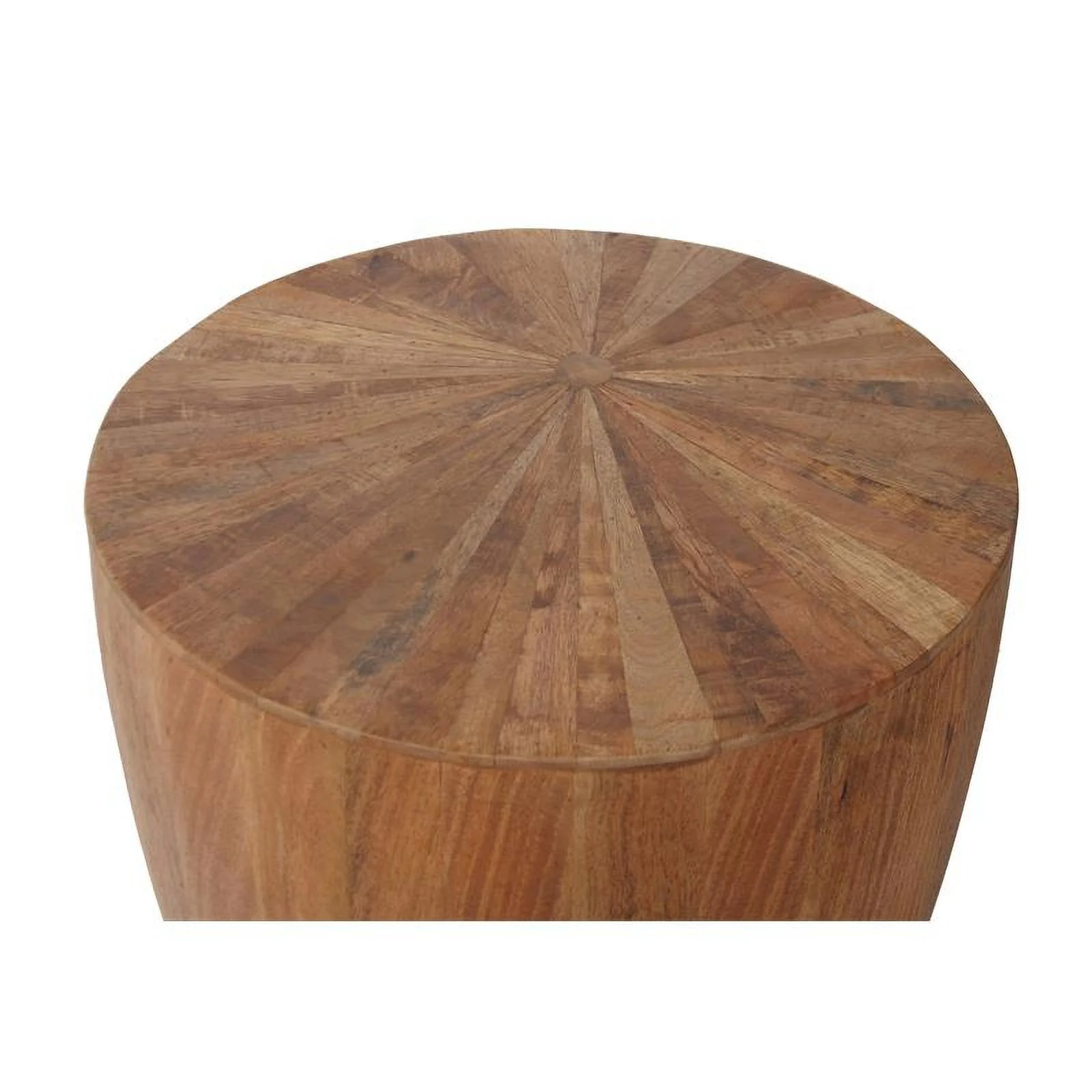 Treasure Trove Del Sol Brown Natural Mango Wood Starburst Design End Table