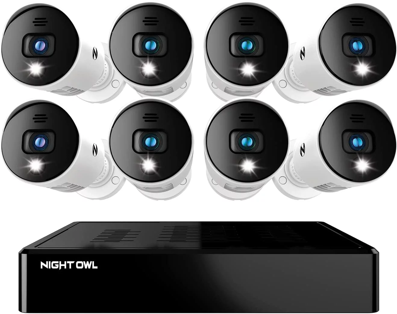 Night Owl 8 Channel Bluetooth Video Home Security System, 8 Cameras, 1TB, Wired