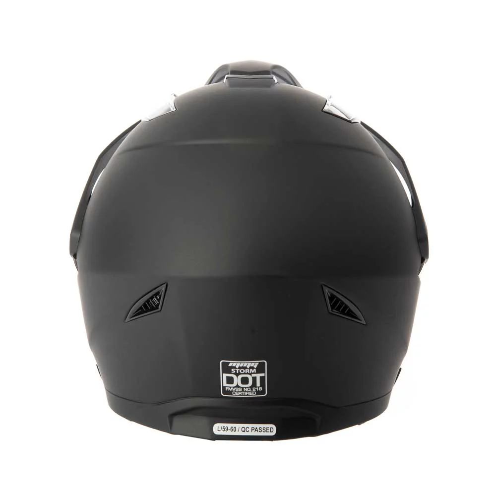 Adult Motorcycle Dual Sport Off-Road Full-Face Helmet DOT - Matte Black (Large) Model 23