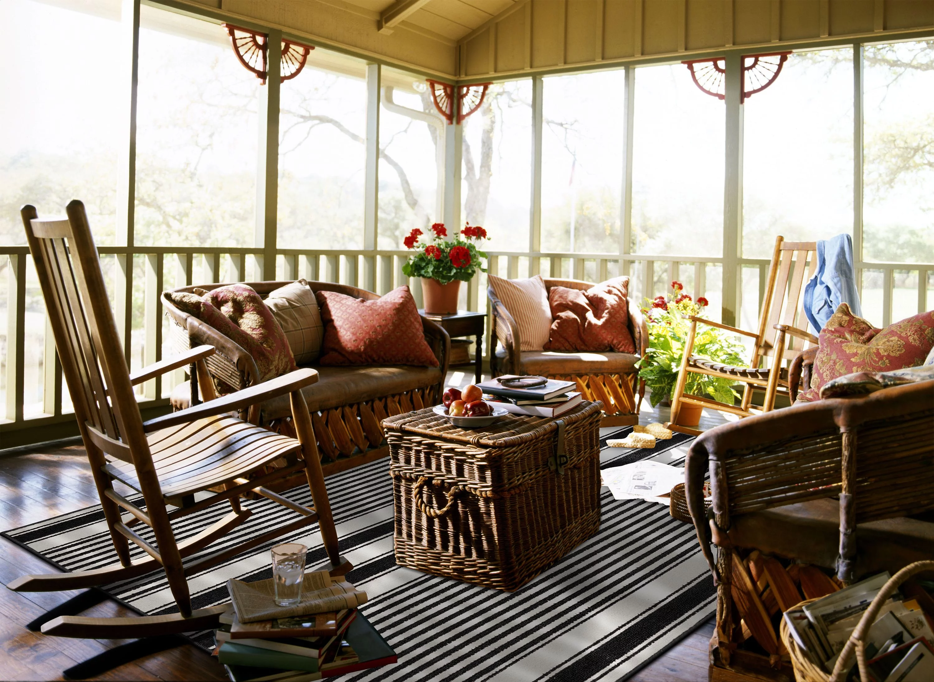 Garland Rug Cape Cod 6 ft. x 8 ft. Area Rug Black