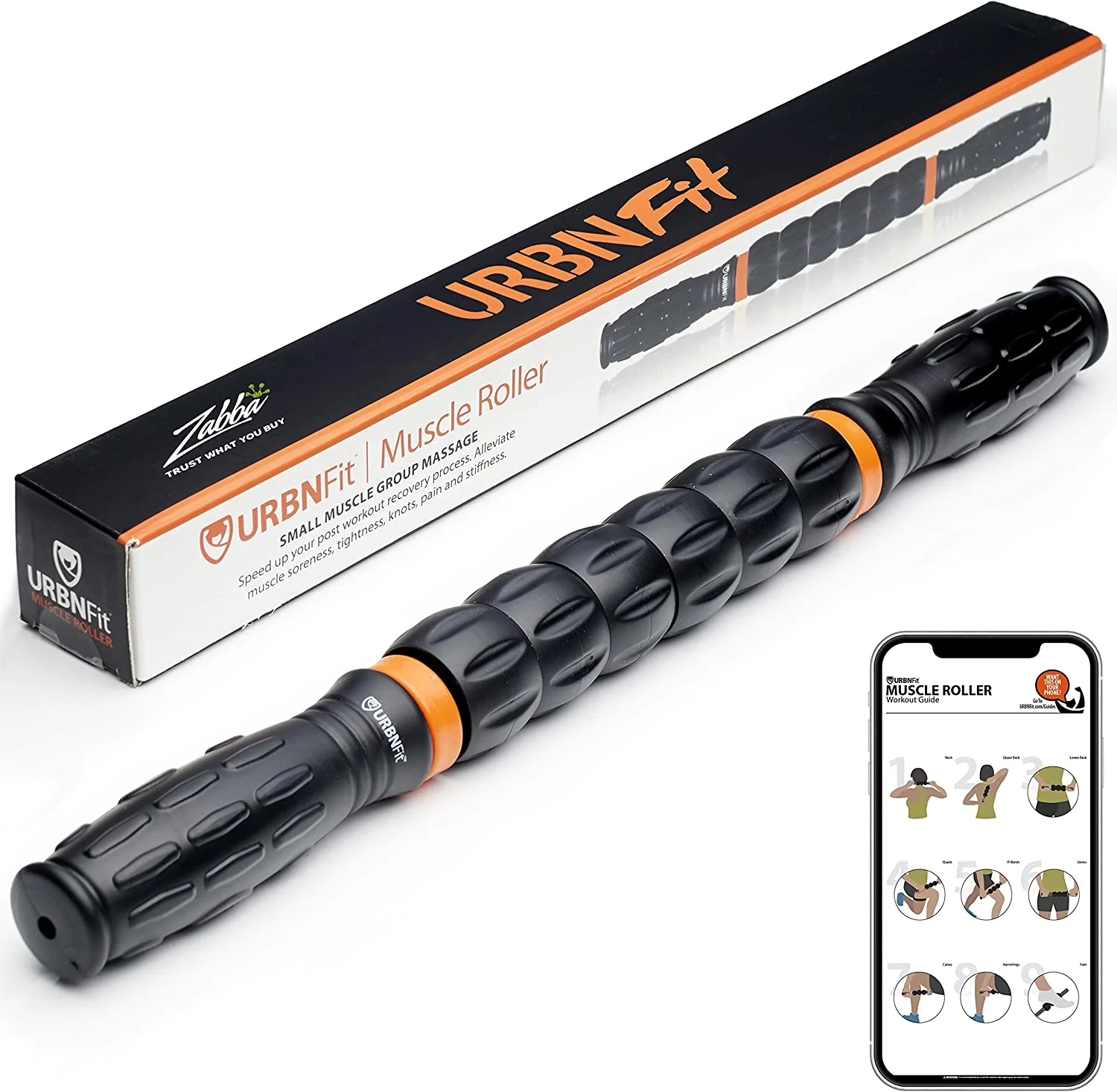 URBNFit Muscle Roller - Massage Stick for Sore Muscles, Deep Tissue Leg & Body Rollers