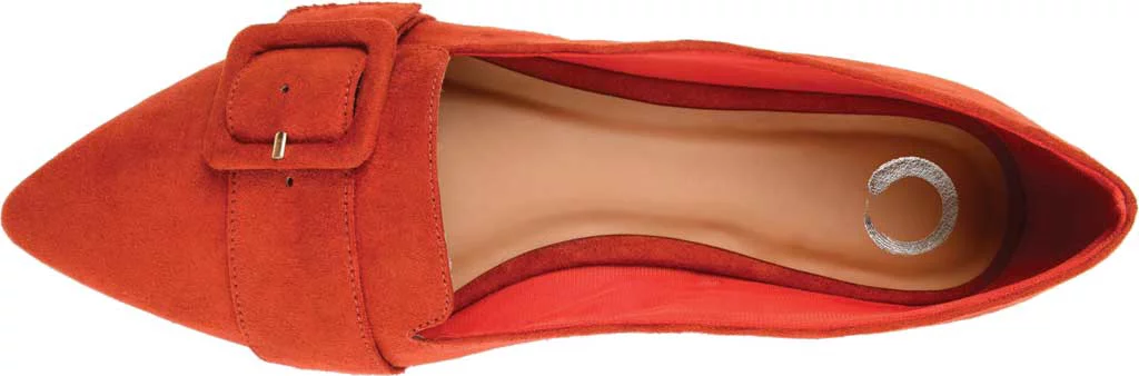 Women's Journee Collection Audrey Pointed Toe Loafer Rust Faux Suede 7.5 M