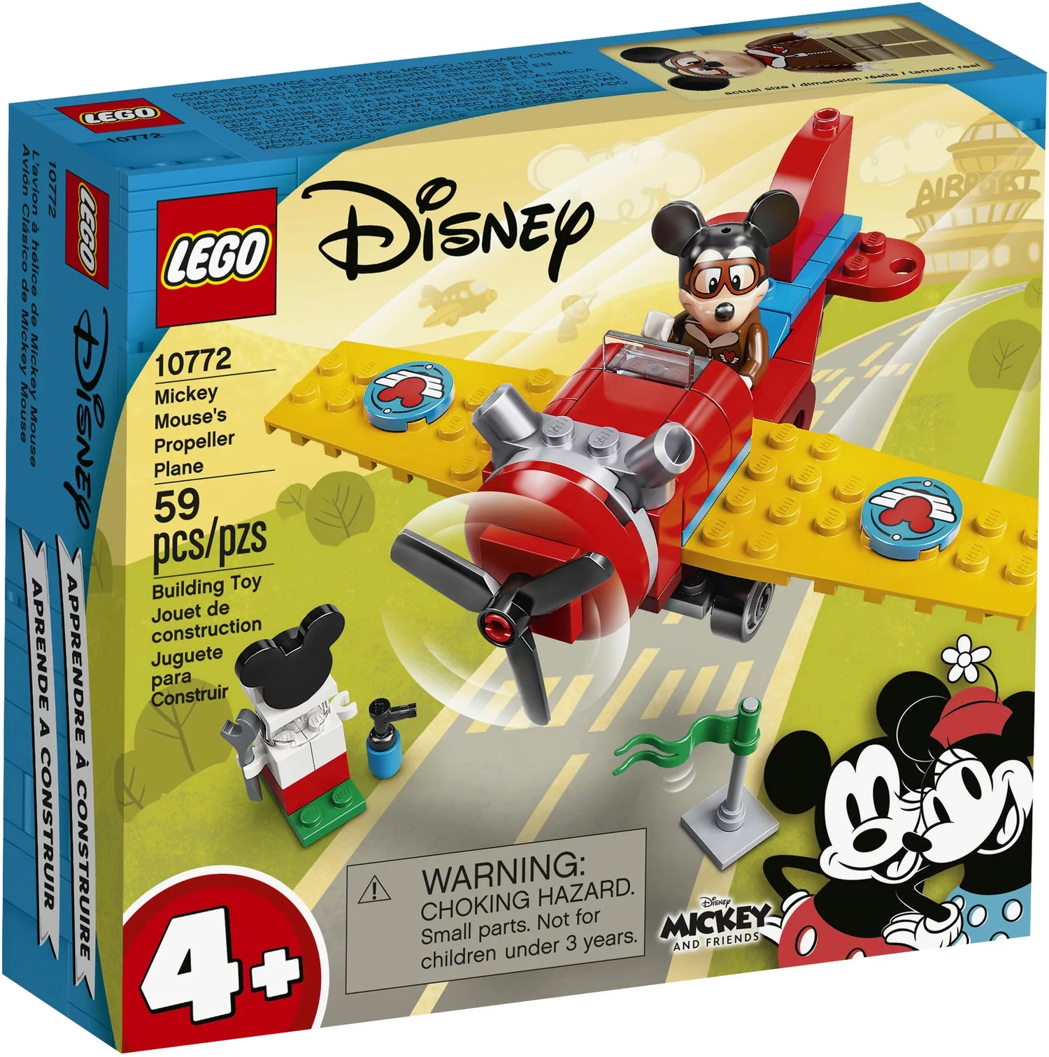 LEGO Mickey Mouse's Propeller Plane 10772 Building Set (59 Pieces)