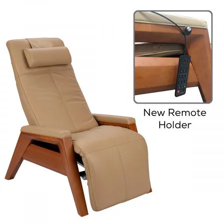 Human Touch Gravis Zero Gravity Chair - Mahogany Base and Gray Pad Set