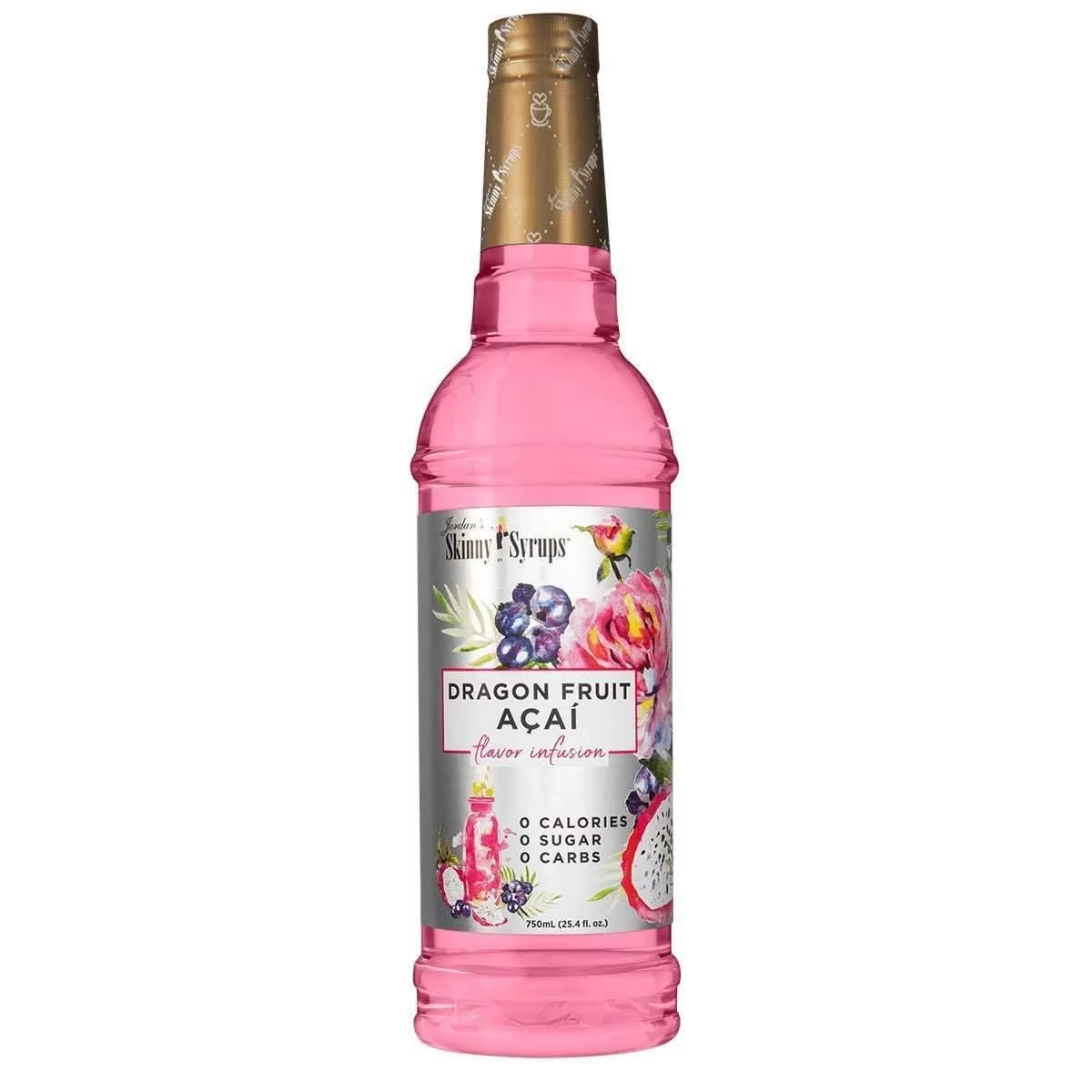 Jordan's Skinny Syrups Sugar Free Flavor Infusion Syrup (750ml) Flavor: Dragon Fruit Acai
