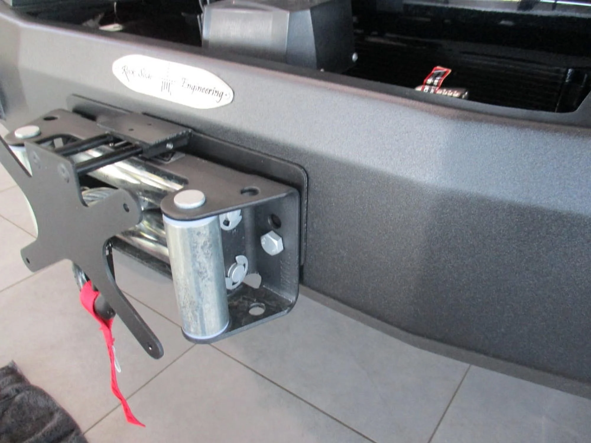 STO N SHO Front License Plate Bracket Compatible with Off Road Bumpers with Roller Fairlead (SNS138)