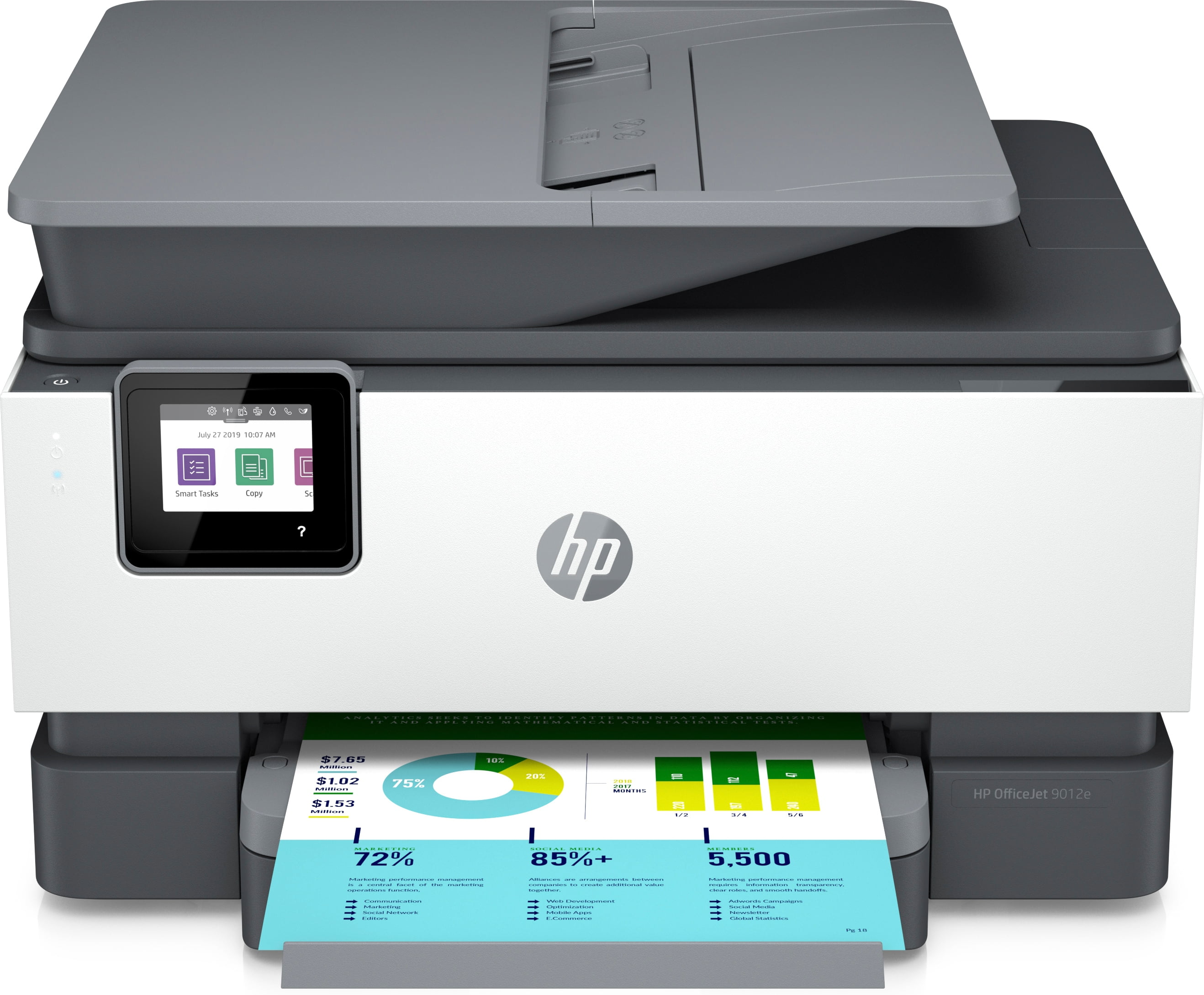 Restored HP OfficeJet 9012e All-in-One Wireless Color Inkjet Printer - 6 Months Free Instant Ink with HP+ (Refurbished)