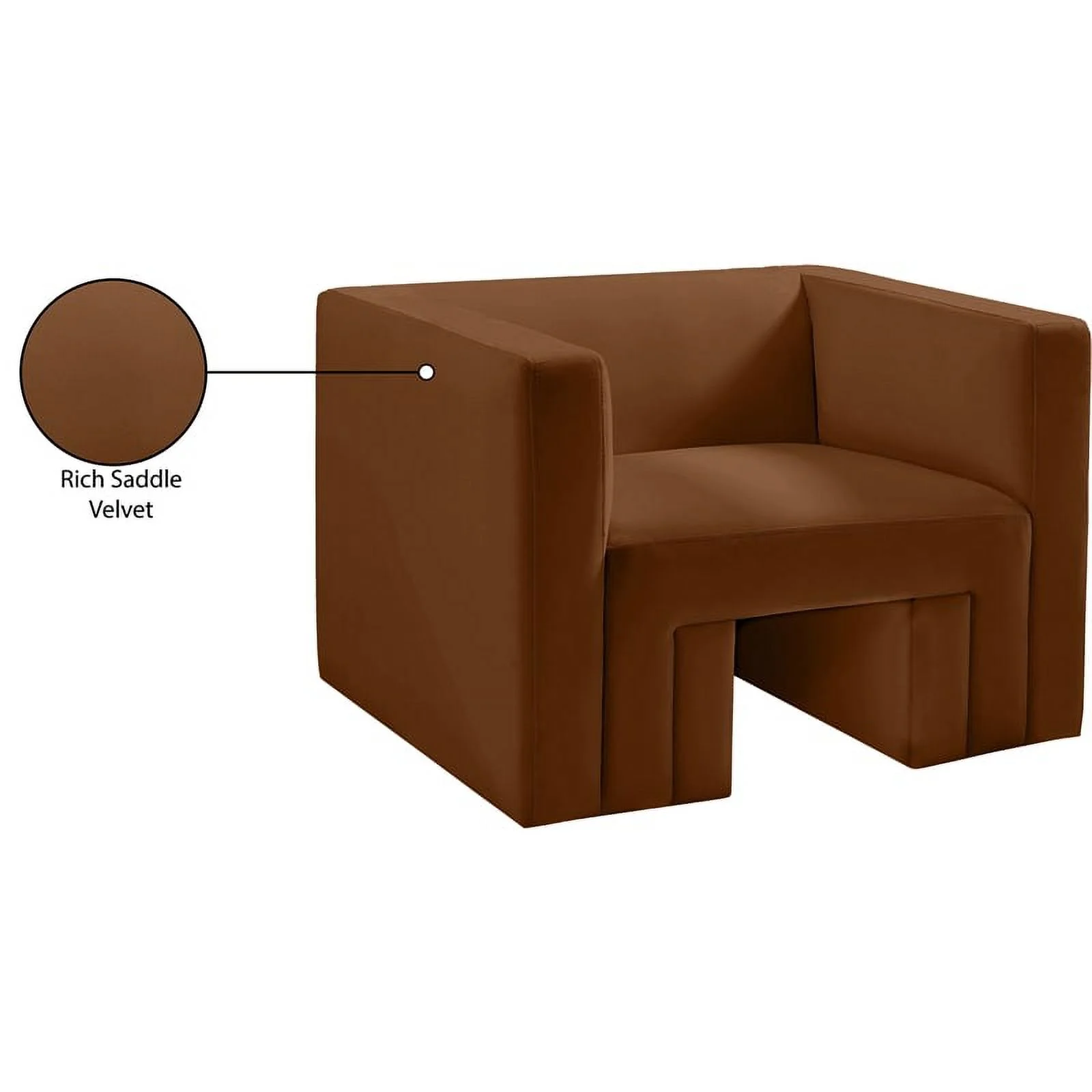 Meridian Furniture Henson Saddle Velvet Chair