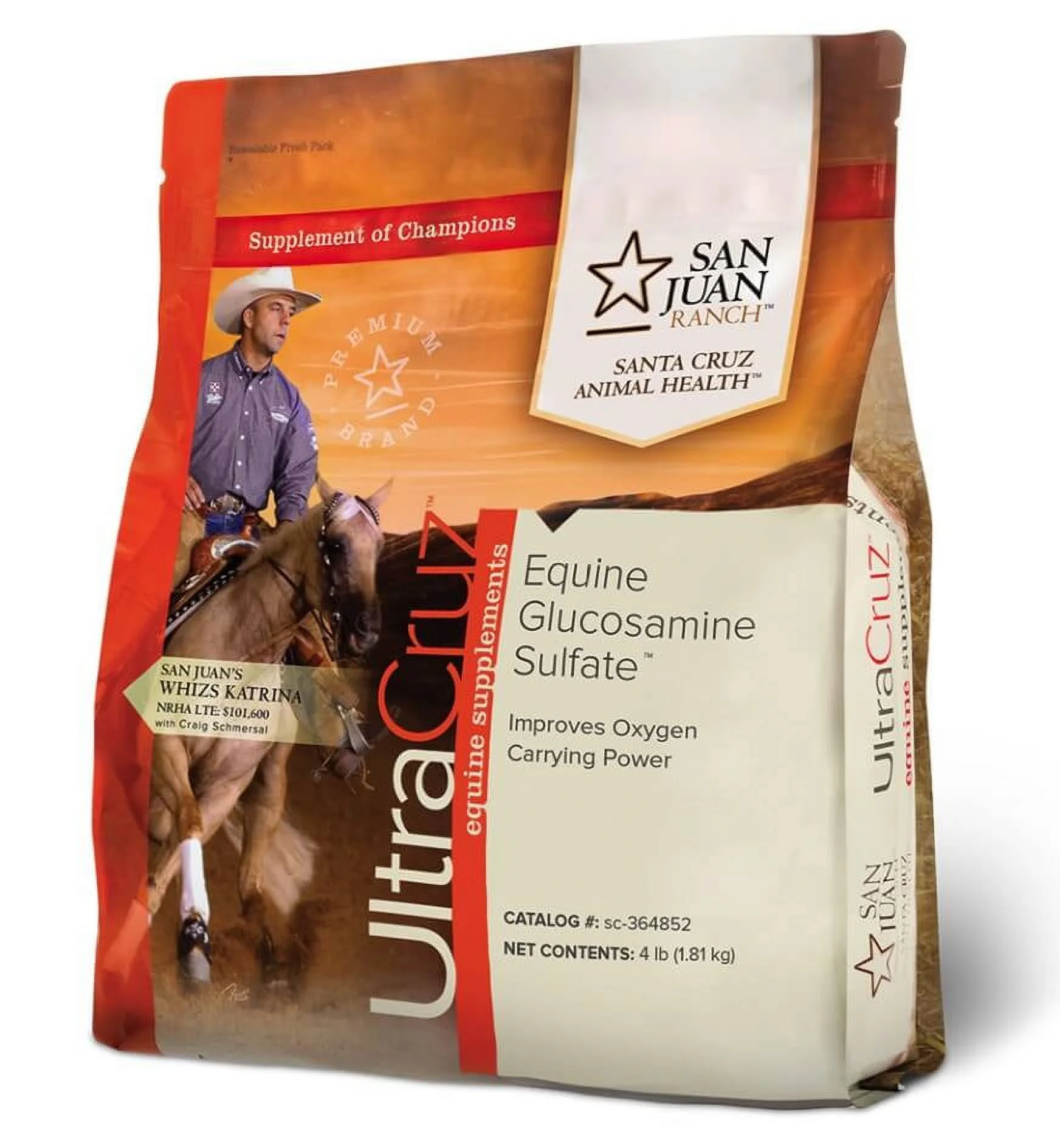 UltraCruz Equine Glucosamine Sulfate Joint Supplement for Horses, 4 lb, Powder (212 Day Supply)
