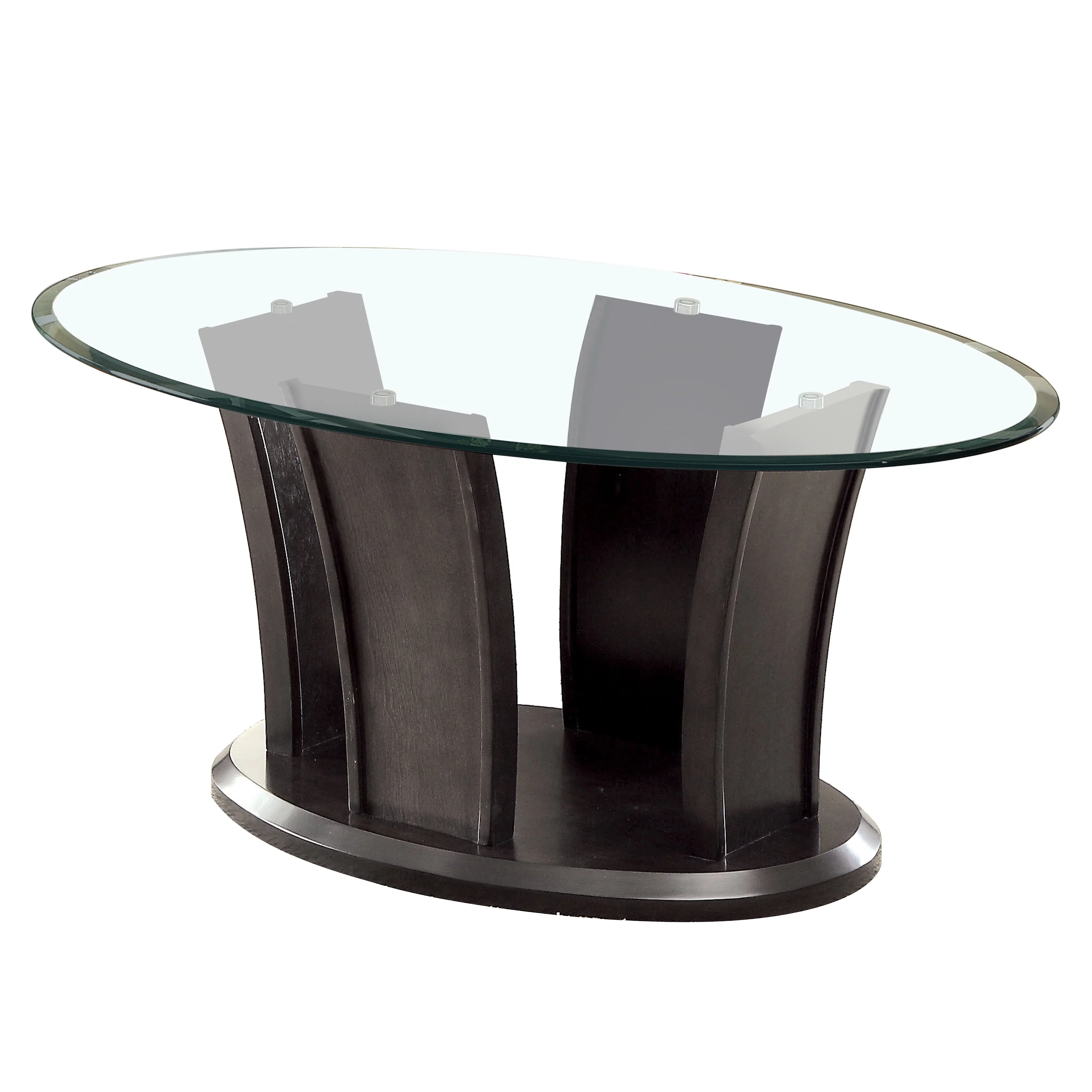 Furniture of America Panna 3-Piece Coffee Table Set, Dark Cherry