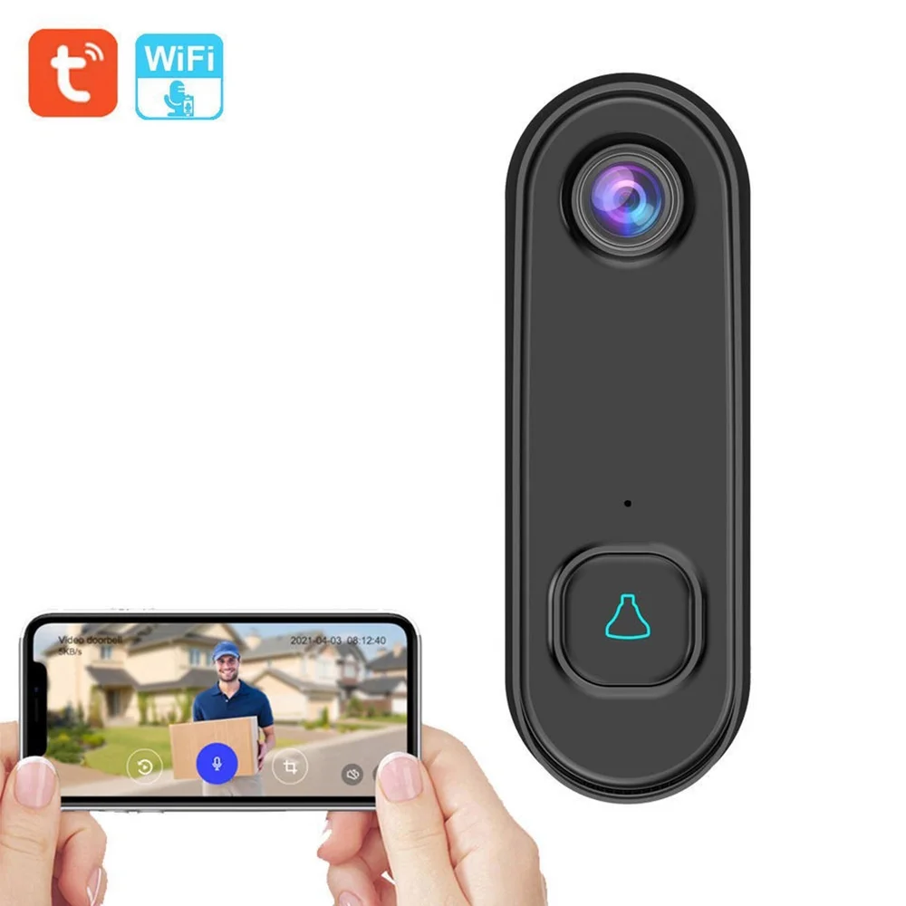 Tomshine Video Doorbell with 1080P Video, Wireless Two Way Audio, Night Vision, and PIR Motion Detection for Home Apartment