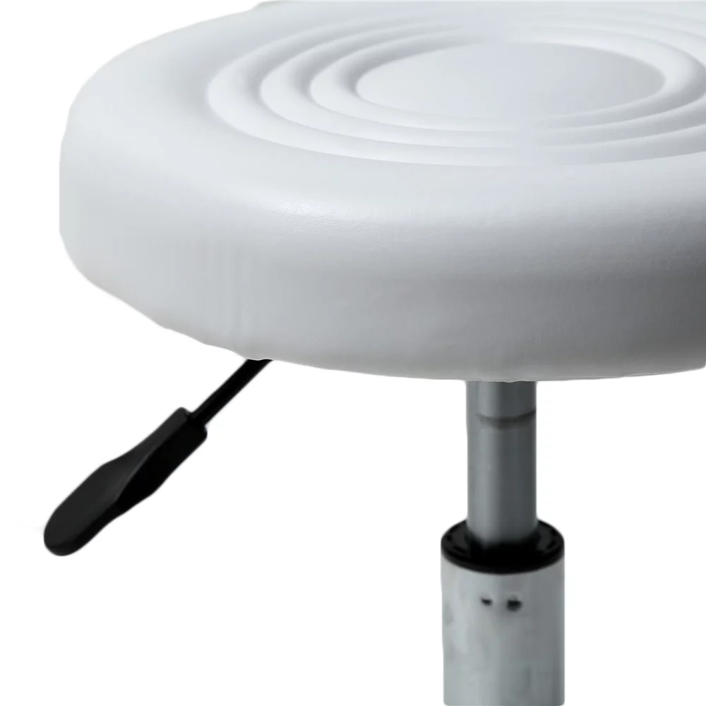 Zimtown 2Pcs Swivel Adjustable Hydraulic Salon Stool Chair White