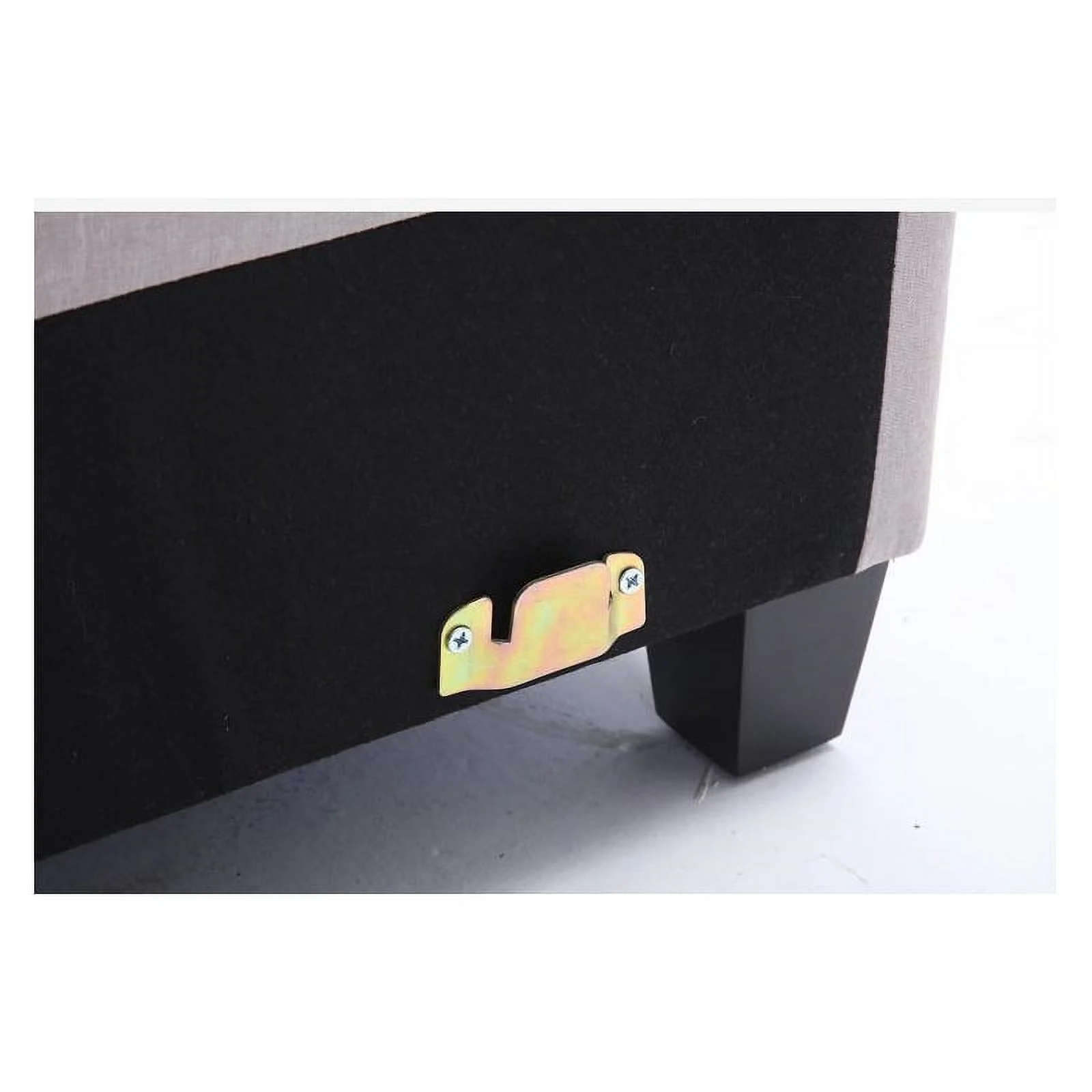 Bowery Hill 7 Piece Reversible Linen fabric Livingroom Sectional in Dark Gray