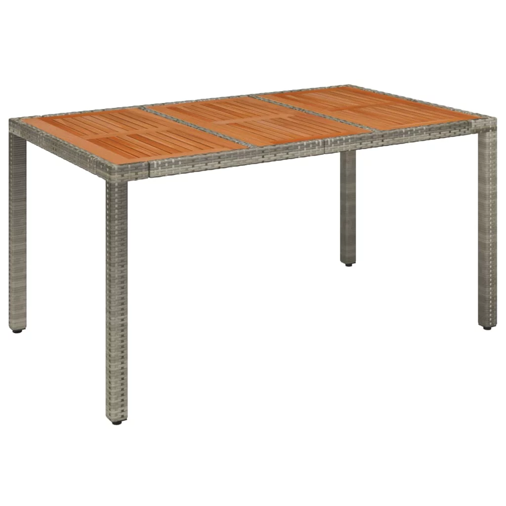Anself Patio Table with Wooden Gray 59.1