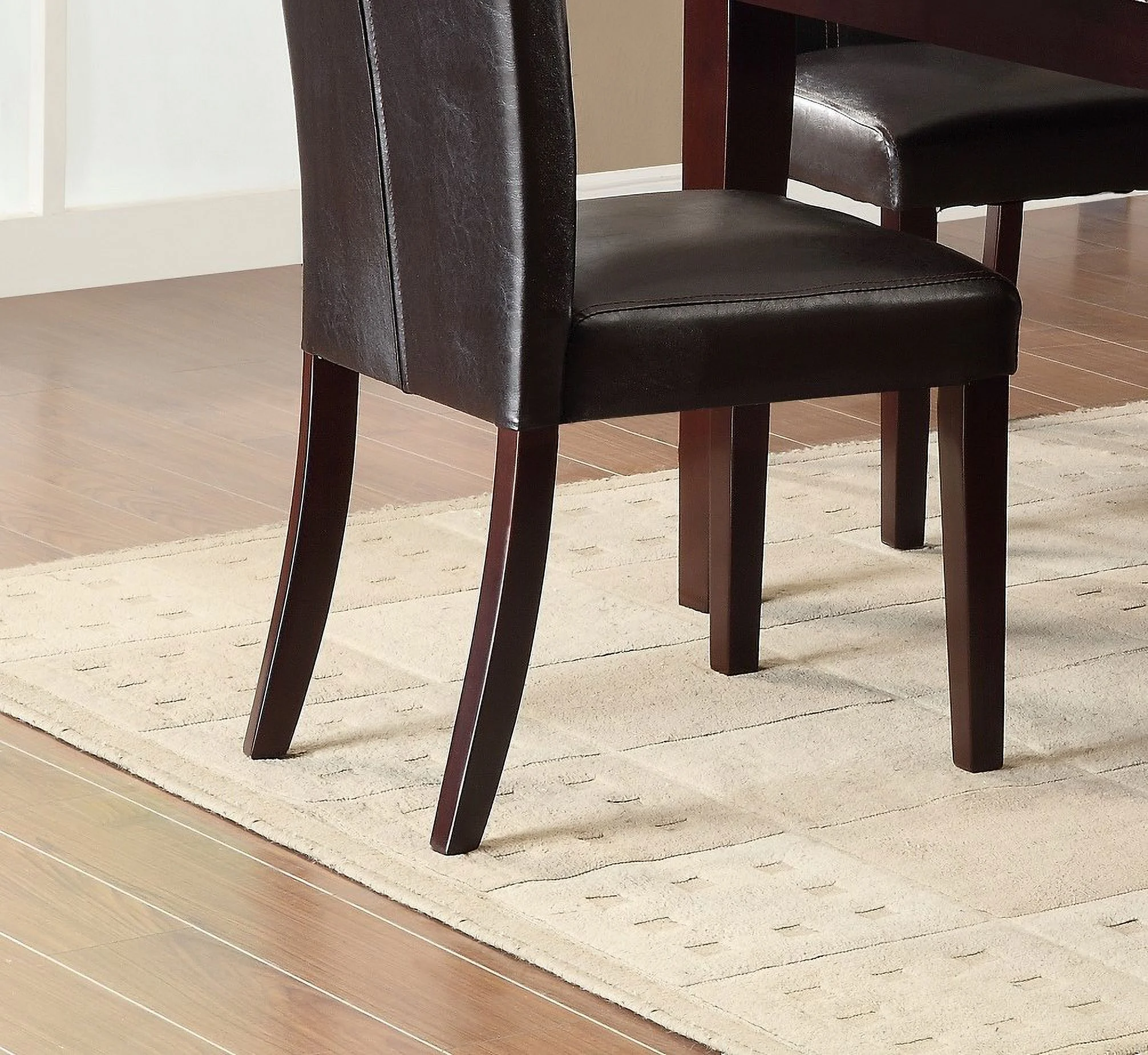 CoSoTower Button-Tufted Side Chairs Set of 2Pc Wood Frame Espresso Finish Dining Furniture